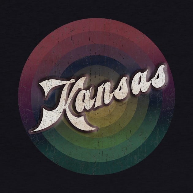 retro vintage circle Kansas by NamaMarket01